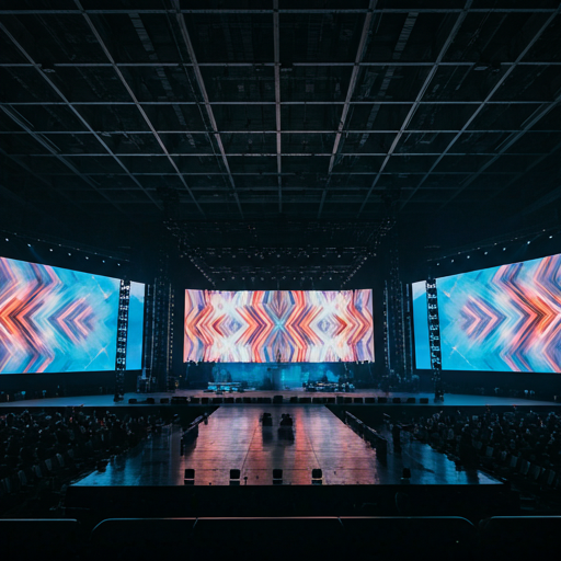 Background with blurred LED lights